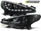 Preview: Scheinwerfer LED Tagfahrlicht Optik für Peugeot 207 Bj. 06-12 Schwarz