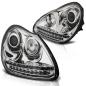 Preview: Xenon Scheinwerfer LED Tagfahrlicht Optik für Porsche Cayenne 955 02-06 Chrom