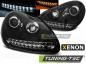 Preview: Xenon Scheinwerfer LED Tagfahrlicht Optik für Porsche Cayenne 955 02-06 Schwarz