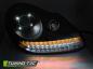 Preview: Xenon Scheinwerfer LED Tagfahrlicht Optik für Porsche Cayenne 955  02-06 Schwarz