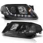 Preview: Scheinwerfer LED Tagfahrlicht Optik für Renault Laguna 2 Bj. 01-05 Schwarz