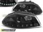 Preview: Scheinwerfer LED Tagfahrlicht Optik für Seat Ibiza 6L / Cordoba 6L 02-09 Schwarz