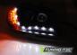 Preview: Scheinwerfer LED Tagfahrlicht Optik für Seat Ibiza 6L 02-09 Schwarz LED Blinker