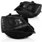 Preview: Scheinwerfer DRL LED Tagfahrlicht für Seat Ibiza 6J Facelift Bj. 12-15 Schwarz