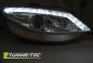 Preview: Scheinwerfer LED Tagfahrlicht Optik für Seat Ibiza 6J 08-12 Chrom LED Blinker