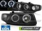 Preview: Scheinwerfer CCFL Angel Eyes für Seat Leon 1M / Toledo 1M Bj. 99-06 Schwarz