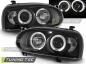 Preview: LED Angel Eyes Scheinwerfer für VW Golf 3 91-97 schwarz
