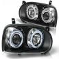 Preview: LED Angel Eyes Scheinwerfer für VW Golf 3 91-97 schwarz