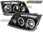 Preview: LED Angel Eyes Scheinwerfer für VW Bora 98-05 schwarz