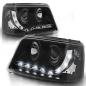 Preview: Scheinwerfer LED Tagfahrlicht Optik für VW T5 Bj. 03-09 Schwarz