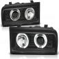 Preview: LED Angel Eyes Scheinwerfer für VW Corrado 88-95 schwarz