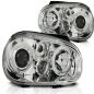 Preview: LED Angel Eyes Scheinwerfer für VW Golf 4 97-03 mit Nebelscheinwerfern chrom