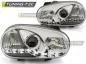 Preview: Scheinwerfer LED Tagfahrlicht Optik für VW Golf 4 Bj. 97-03 Chrom