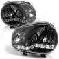 Preview: LED Tagfahrlicht Design Scheinwerfer für VW Golf 4 97-03 schwarz
