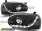 Preview: Scheinwerfer LED Tagfahrlicht Optik für VW Golf 3 91-97 Schwarz