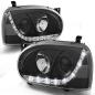Preview: Scheinwerfer LED Tagfahrlicht Optik für VW Golf 3 91-97 Schwarz