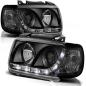 Preview: Scheinwerfer LED Tagfahrlicht Optik für VW Polo 6N Bj. 94-99 Schwarz