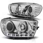 Preview: Scheinwerfer LED Tagfahrlicht Optik für VW Scirocco 3 Bj. 08-14 Chrom