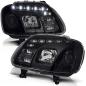 Preview: Scheinwerfer LED Tagfahrlicht Optik für VW Touran 1T / Caddy 3 (2K) Schwarz
