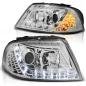 Preview: Scheinwerfer LED Tagfahrlicht Optik für VW Passat 3BG 00-05 Chrom LED Blinker