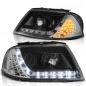 Preview: Scheinwerfer LED Tagfahrlicht Optik für VW Passat 3BG 00-05 Chrom LED Blinker