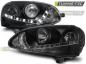 Preview: Scheinwerfer LED Tagfahrlicht Optik für VW Golf 5 Jetta 5 Bj. 03-10 Schwarz