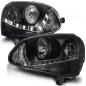 Preview: Xenon Scheinwerfer LED Tagfahrlicht Optik für VW Golf 5 Jetta 5  03-10 Schwarz