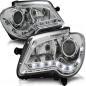 Preview: Scheinwerfer LED Tagfahrlicht Optik für VW Touran 1T GP Facelift Bj. 06-10 Chrom