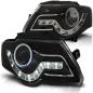 Preview: LED Tagfahrlicht Design Scheinwerfer für VW Passat 3C B6 05-10 schwarz