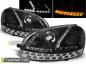 Preview: LED Tagfahrlicht Design Scheinwerfer für VW Golf 5 schwarz mit LED Blinker