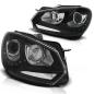 Preview: LED Tagfahrlicht Upgrade Scheinwerfer für VW Golf 6 08-12 schwarz