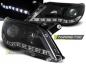 Preview: Scheinwerfer LED Tagfahrlicht Optik für VW Tiguan 5N Bj. 07-11 Schwarz