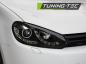 Preview: Scheinwerfer DRL LED Tagfahrlicht für VW Golf 6 Bj. 08-13 Schwarz Dual DRL