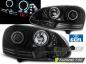 Preview: Scheinwerfer CCFL Angel Eyes für VW Golf 5 Jetta 5 Bj. 03-10 Schwarz