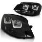 Preview: Scheinwerfer U-Tube LED Tagfahrlicht für VW Golf 7 Bj. 12-16 Schwarz