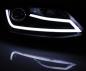 Preview: Scheinwerfer LED Tagfahrlicht Optik für VW Jetta 6 Bj. 11-18 Schwarz LTI
