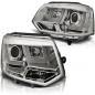 Preview: Scheinwerfer DRL LED Tagfahrlicht für VW T5 GP Facelift Bj. 10-15 Chrom