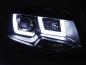 Preview: Scheinwerfer LED Lightbar Tagfahrlicht für VW T5 GP Facelift Bj. 09-15 Schwarz