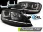 Preview: Scheinwerfer U-Tube LED Tagfahrlicht für VW Golf 7 Bj. 12-16 Schwarz Chrom