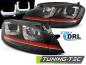 Preview: Scheinwerfer U-Tube LED Tagfahrlicht für VW Golf 7 Bj. 12-16 Schwarz Rot Edition