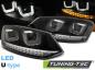 Preview: Scheinwerfer U-Tube LED Tagfahrlicht Optik für VW Polo 6R 6C Bj. 09-17 Schwarz