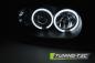 Preview: Scheinwerfer CCFL Angel Eyes für VW Golf 4  97-03 Schwarz mit Nebelscheinwerfer