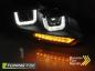 Preview: Scheinwerfer DRL LED Tagfahrlicht für VW Golf 6 08-13 Schwarz mit dynamischen Blinker