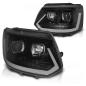 Preview: LED Tagfahrlicht Scheinwerfer für VW T5 GP 10-15 schwarz mit dyn LED Blinker