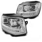 Preview: Scheinwerfer DRL LED Tagfahrlicht für VW T6 Bj. 15-19 Chrom mit dynamischen LED Blinker