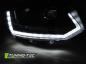 Preview: Scheinwerfer DRL LED Tagfahrlicht für VW T5 GP Facelift 10-15 Schwarz im T6 Look
