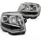 Preview: Scheinwerfer DRL LED Tagfahrlicht für VW T6 Bj. 15-19 Chrom mit dynamischen LED Blinker