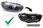 Preview: Voll LED Scheinwerfer passend für VW Scirocco III 2008-2014 Schwarz