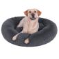 Preview: Hundebett rund Hundekissen Hundesofa Katzenbett Donut waschbar (Ø 60 cm Außendurchmesser (M), dunkelgrau
