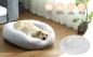 Preview: SLPRO Hundebett rund Hundekissen Hundesofa Katzenbett Donut waschbar (Ø 70 cm Außendurchmesser (L), hellgrau
